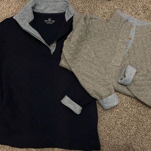 Southern Tide Navy and Gray Quilted PULLOVER Sweatshirts